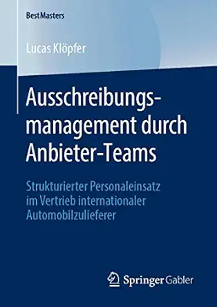 ausschreibungsmanagement durch anbieter teams strukturierter personaleinsatz im vertrieb internationaler