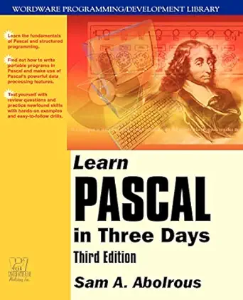 learn pascal in three days 1st edition sam abolrous 1556228058, 978-1556228056