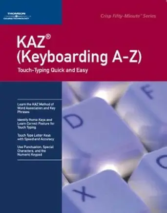 kaz keyboarding a z touch typing quick and easy 1st edition debbie woodbury 1418841080, 978-1418841089