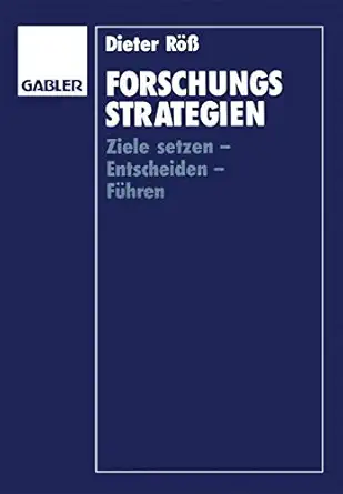 forschungsstrategien ziele setzen a entscheiden a fa 1/4hren 1st edition dieter ra a 3409134840,