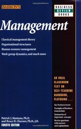 management 1st edition patrick j montana ph d ,bruce h charnov ph d 0764139312, 978-0764139314