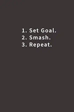 set goal smash repeat lined notebook 1st edition blue ridge art 1718044909, 978-1718044906