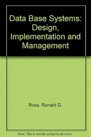 data base systems design implementation and management 1st edition ronald g ross 0814454623, 978-0814454626