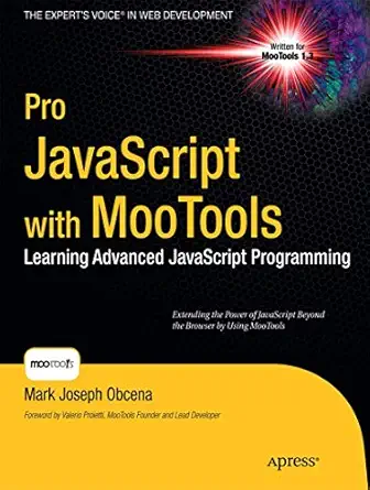 pro javascript with mootools 1st edition mark obcena 1430230541, 978-1430230540