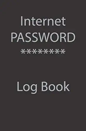 internet password log book collect passwords logins pin numbers and all your important website and account