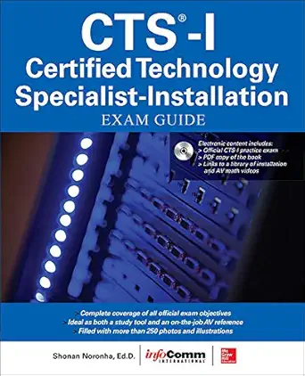 cts i certified technology specialist installation exam guide 1st edition shonan noronha ,avixa inc