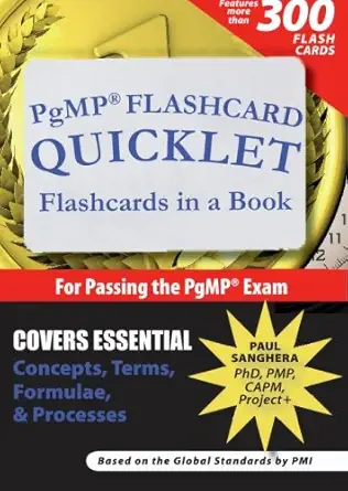 pgmp flashcard quicklet flashcards in a book for passing the program management professional exam 1st edition