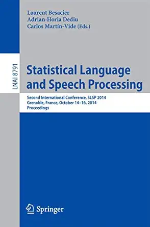statistical language and speech processing second international conference slsp 2014 grenoble france october