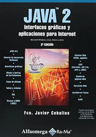 java 2 interfaces graficas y aplicaciones para internet 3ra 1st edition fco javier ceballos ,alfaomega grupo