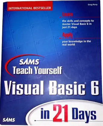 sams teach yourself visual basic 6 in 21 days 1st edition greg m perry 2744005517, 978-2744005510