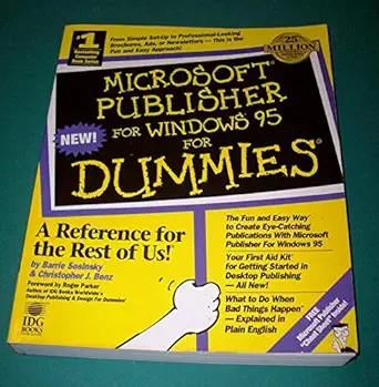 microsoft publisher for windows 95 for dummies 1st edition barrie sosinsky ,christopher j benz 0764500163,