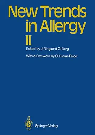 new trends in allergy ii 1st edition johannes ring ,ga 1/4nter burg ,o braun falco 3642713181, 978-3642713187