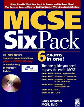 mcse six pack 1st edition barry meinster 076453274x, 978-0764532740