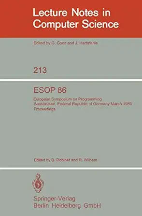 esop 86 european symposium on programming saarbra 1/4cken federal republic of germany march 17 19 1986