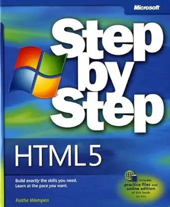 html5 step by step 1st edition faithe wempen 0735645264, 978-0735645264