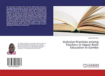 inclusive practices among teachers in upper basic education in gombe 1st edition adaka terfa ahon 3330060220,