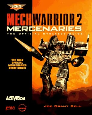mechwarrior 2 mercenaries the official strategy guide 1st edition joe grant bell 0761509062, 978-0761509066