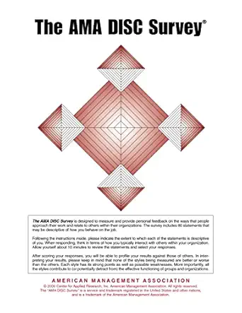 ama disc survey 1st edition robert cooke 0814470904, 978-0814470909