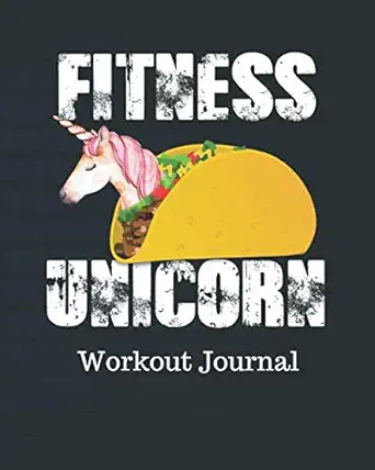 fitness unicorn workout journal set goals notebook track your progress celebrate victories toss it in a gym