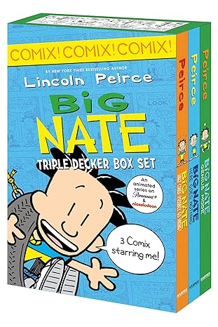 big nate triple decker box set big nate what could possibly go wrong and big nate here goes nothing and big