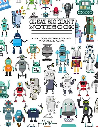 great big giant notebook 8 5 x 11 500 pages wide ruled lined paper oversize journal for school recipes prayer