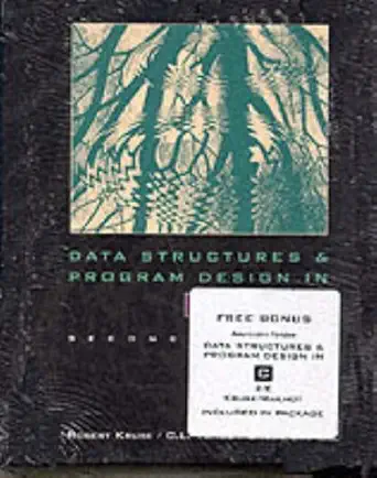 data structures and program design in c and cd rom data structures andprogam package 1st edition kruse leun