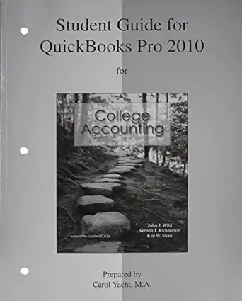 mp student guide for quickbooks pro 2010 with edu ver software and templates for college accounting 1st