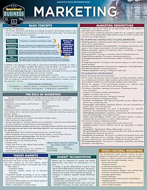 marketing a quickstudy laminated reference guide 1st edition robert murdick ,ruth thaler carter 1423239911,