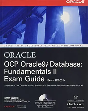 ocp oracle9i database fundamentals ii exam guide 1st edition rama velpuri 0072195436, 978-0072195439
