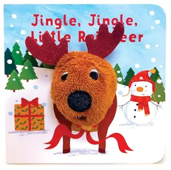jingle jingle little reindeer finger puppet christmas board book ages 0 4 1st edition cottage door press