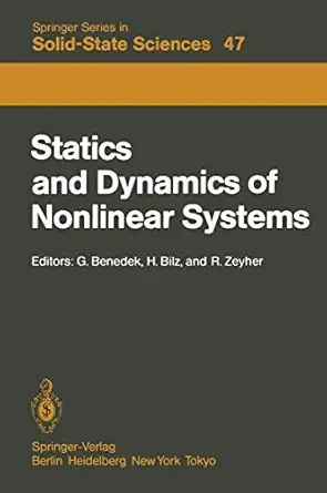 statics and dynamics of nonlinear systems proceedings of a workshop at the ettore majorana centre erice italy