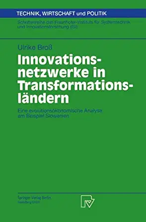 innovationsnetzwerke in transformationsla ndern eine evolutionsa konomische analyse am beispiel slowenien 1st