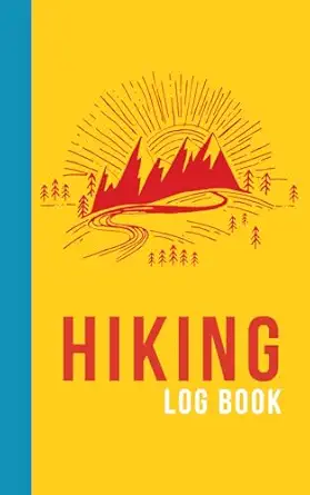 hiking log book travel size hiking journal with space for photos or drawings and prompts to write in and