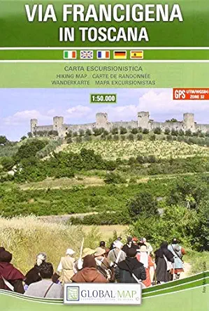 via francigena in toscana 1st edition litografia artistica cartografica 8833033023, 978-8833033020