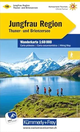 jungfrau region 1st edition hallwag kummerly frey ag 325902218x, 978-3259022184