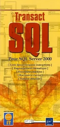 transact sql pour sql server 2000 liste des instructions et leur syntaxe 1st edition collectif 2746029723,