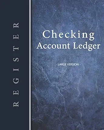 checking account ledger large version checkbook log checkbook register notebook personal checking account