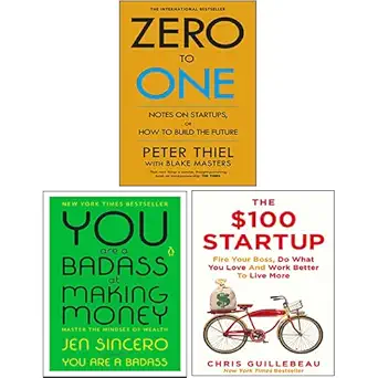zero to one the $100 startup you are a badass at making money 3 books collection set 1st edition jen sincero
