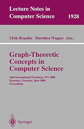 graph theoretic concepts in computer science 26th international workshop wg 2000 konstanz germany june 15 17