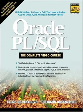 oracle pl/sql the complete video course 1st edition elena silvestrova 0130321257, 978-0130321251