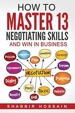 how to master 13 negotiating skills and win in business 1st edition shabbir hossain 1537100548, 978-1537100548