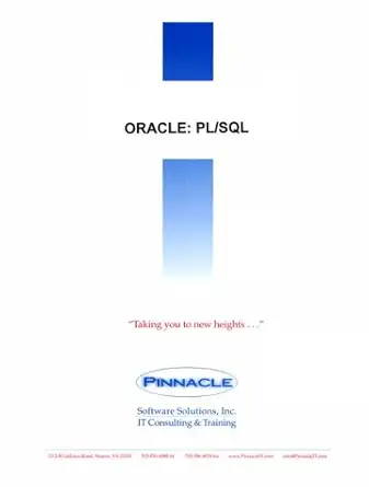 oracle pl/sql 1st edition inc pinnacle software solutions 1930245092, 978-1930245099