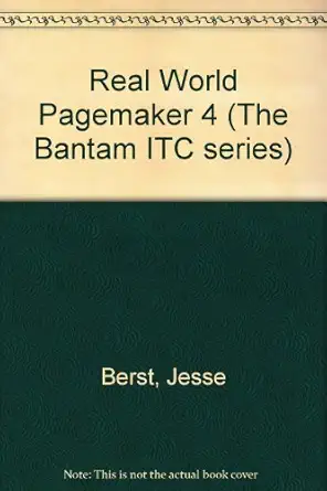 real world pagemaker 4 windows 1st edition jesse berst 0553352644, 978-0553352641