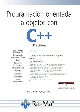 programacia n orientada a objetos con c++ 5a edicia n 1st edition francisco javier ceballos sierra