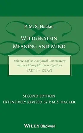 wittgenstein meaning and mind part 1 essays 1st edition p m s hacker 1118951808, 978-1118951804