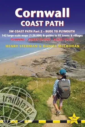 cornwall coast path british walking guide sw coast path part 2 bude to plymouth includes 142 large scale