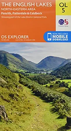 lake district os explorer map ol5 the english lakes north eastern area penrith patterdale and caldbeck 1st