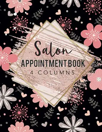 salon appointment book 4 columns agenda appointment book for salons spa barbers hair stylists planners