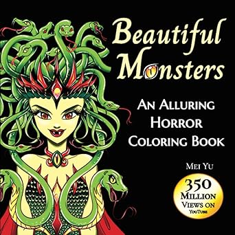 beautiful monsters an alluring horror coloring book terrifying coloring pages of gorgeous horror girls scary