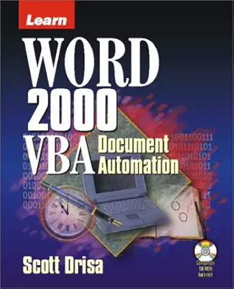 learn word 2000 vba document automation 1st edition scott driza 1556227515, 978-1556227516